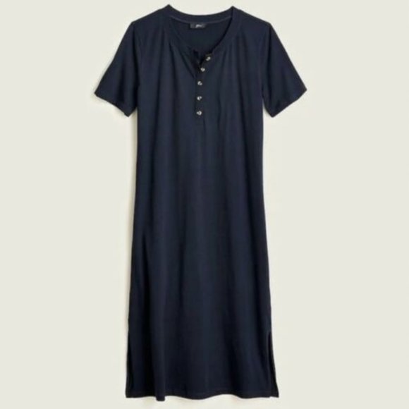 NEW J. Crew Henley T-Shirt Dress NWT